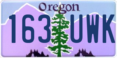 OR license plate 163UWK