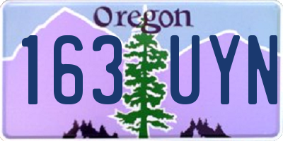 OR license plate 163UYN