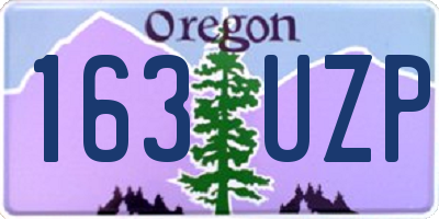 OR license plate 163UZP