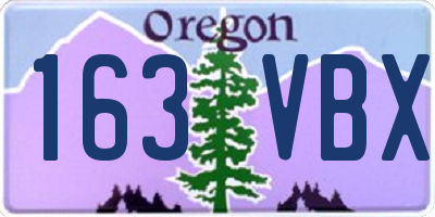 OR license plate 163VBX