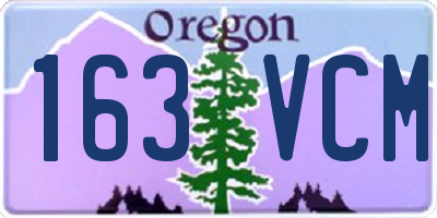 OR license plate 163VCM