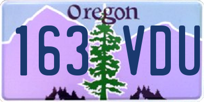 OR license plate 163VDU