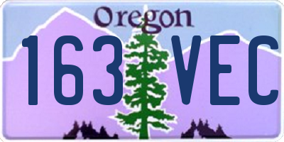 OR license plate 163VEC