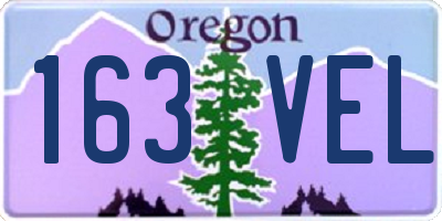 OR license plate 163VEL