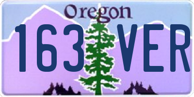 OR license plate 163VER