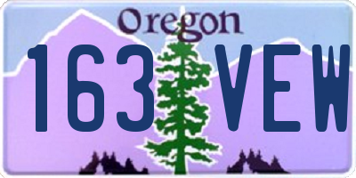 OR license plate 163VEW