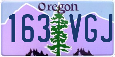 OR license plate 163VGJ
