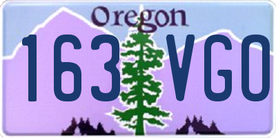 OR license plate 163VGO