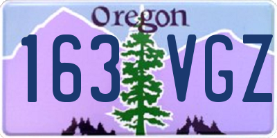 OR license plate 163VGZ