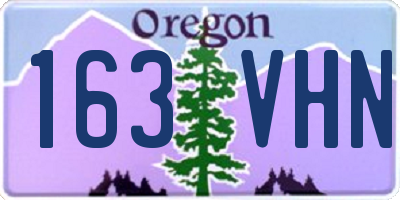 OR license plate 163VHN
