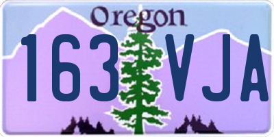 OR license plate 163VJA