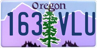OR license plate 163VLU
