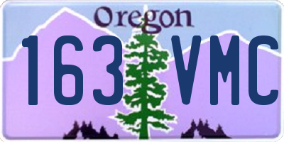 OR license plate 163VMC