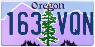 OR license plate 163VQN