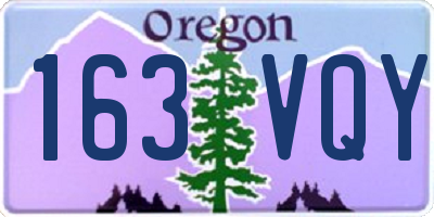 OR license plate 163VQY
