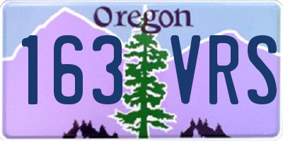 OR license plate 163VRS