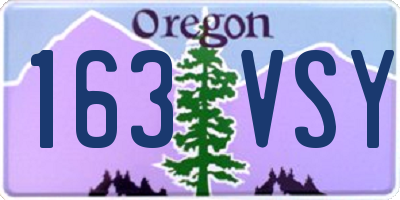 OR license plate 163VSY
