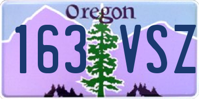 OR license plate 163VSZ