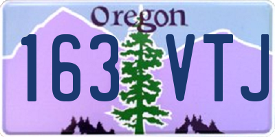 OR license plate 163VTJ