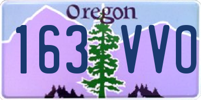 OR license plate 163VVO