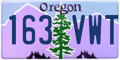 OR license plate 163VWT