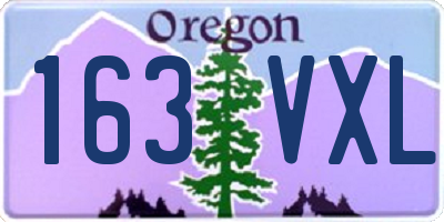 OR license plate 163VXL
