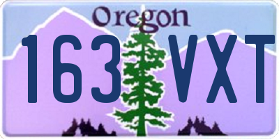 OR license plate 163VXT