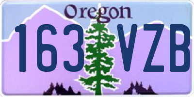 OR license plate 163VZB