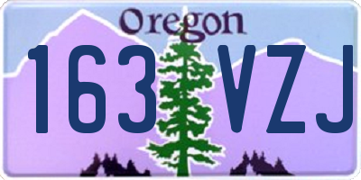 OR license plate 163VZJ