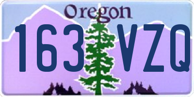 OR license plate 163VZQ