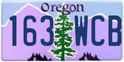 OR license plate 163WCB
