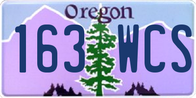 OR license plate 163WCS