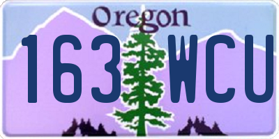 OR license plate 163WCU