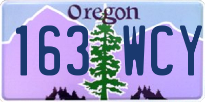 OR license plate 163WCY