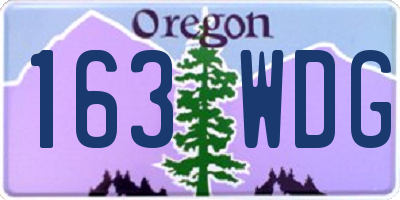 OR license plate 163WDG