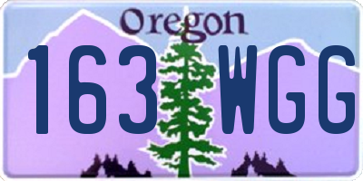 OR license plate 163WGG