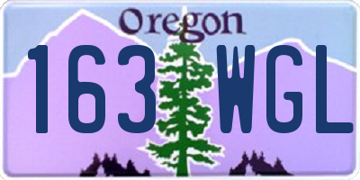 OR license plate 163WGL