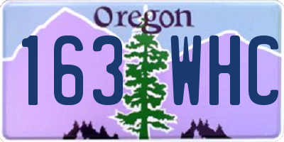 OR license plate 163WHC