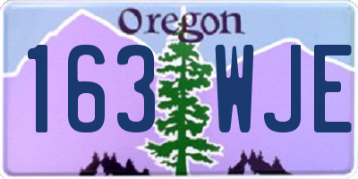 OR license plate 163WJE