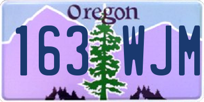 OR license plate 163WJM