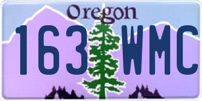 OR license plate 163WMC