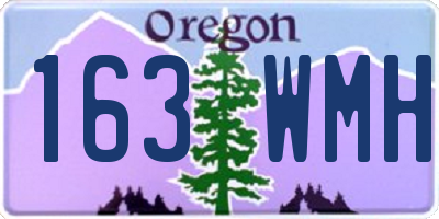 OR license plate 163WMH