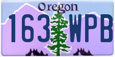 OR license plate 163WPB