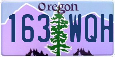 OR license plate 163WQH
