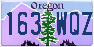 OR license plate 163WQZ