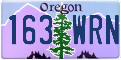 OR license plate 163WRN