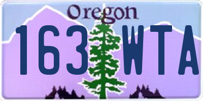 OR license plate 163WTA
