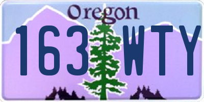 OR license plate 163WTY