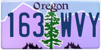 OR license plate 163WVY