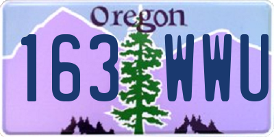 OR license plate 163WWU